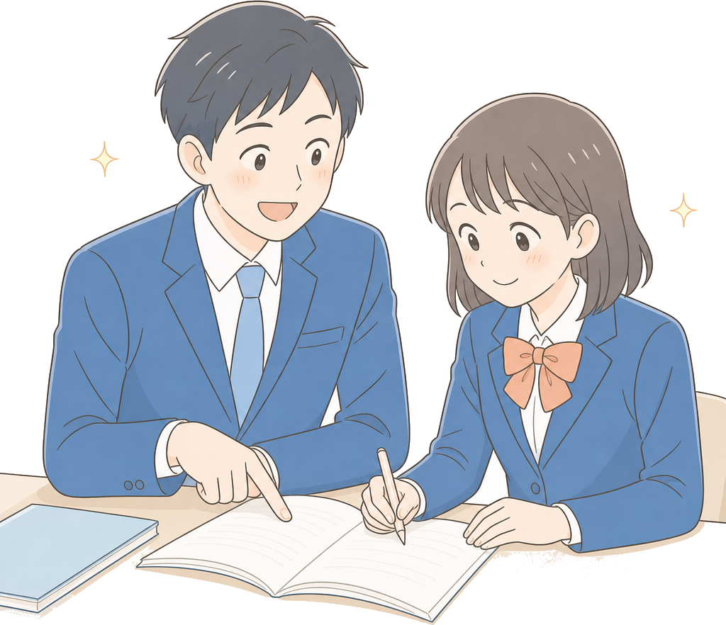 生徒に寄り添って教えるウイズの講師